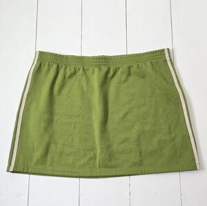Vintage 2001 Y2K Athletic Green Casual Mini Skirt Sweats Large Old Navy